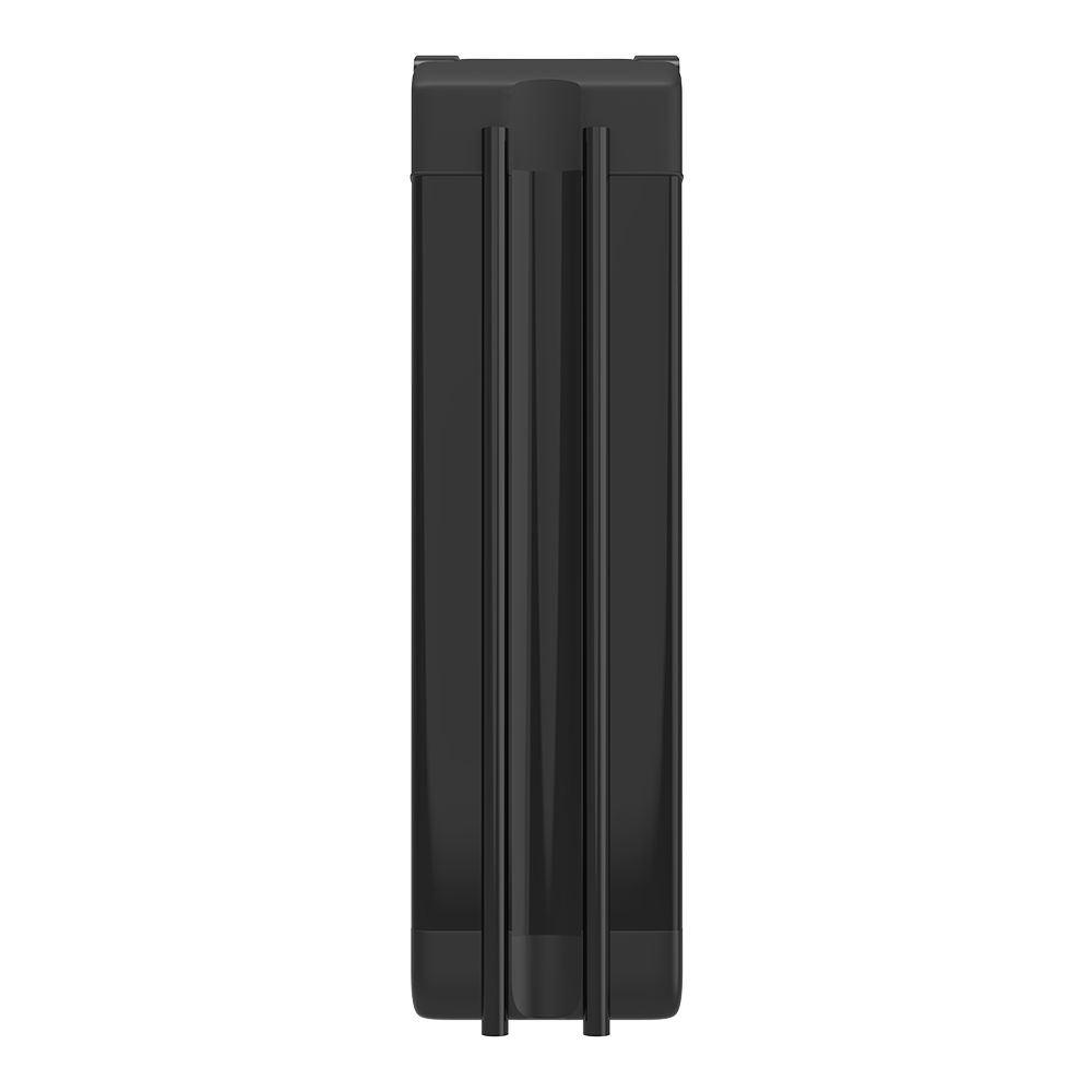 Black DEEPOWER electric bike battery pack with slim vertical design on white background