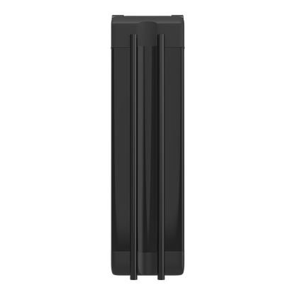 Black DEEPOWER electric bike battery pack with slim vertical design on white background